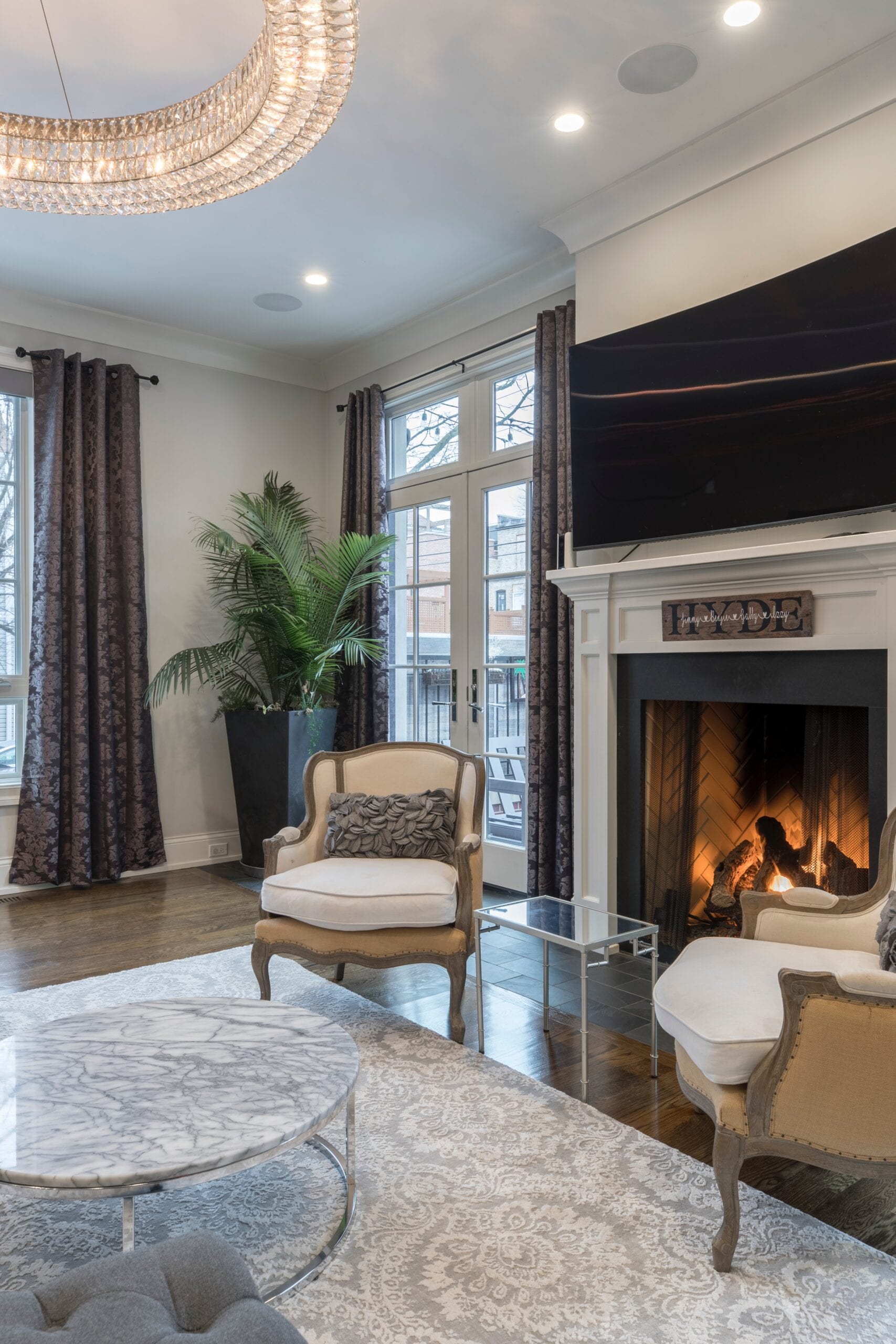 curtain rods living room