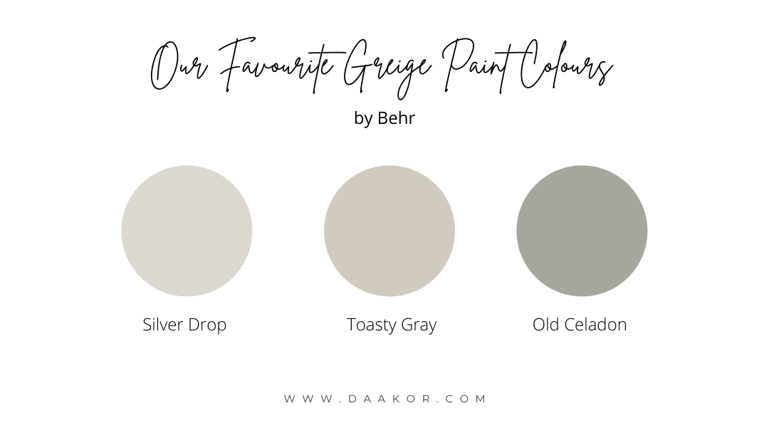 Our Favourite Greige Paint Colours - Daakor