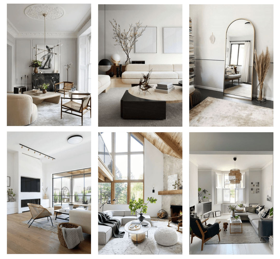 curvilinear trend in living rooms