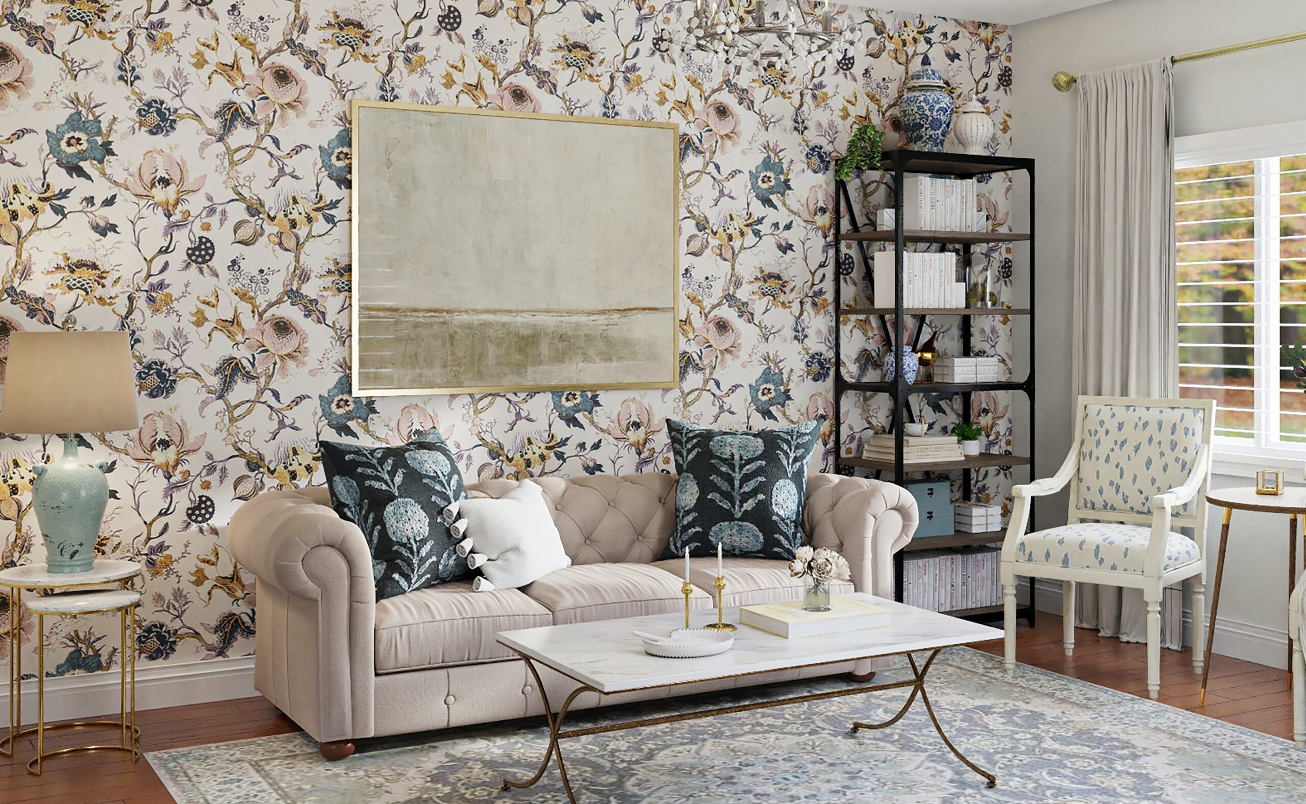 grandmillennial living room design example