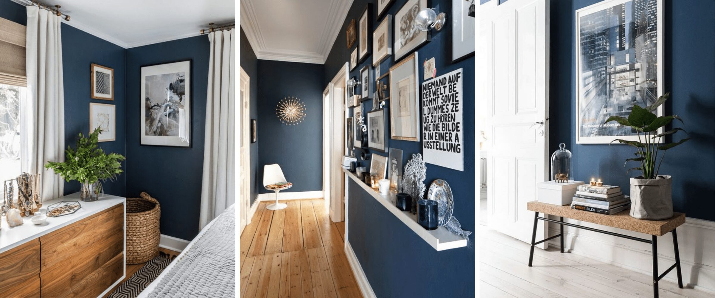 a bold dark blue