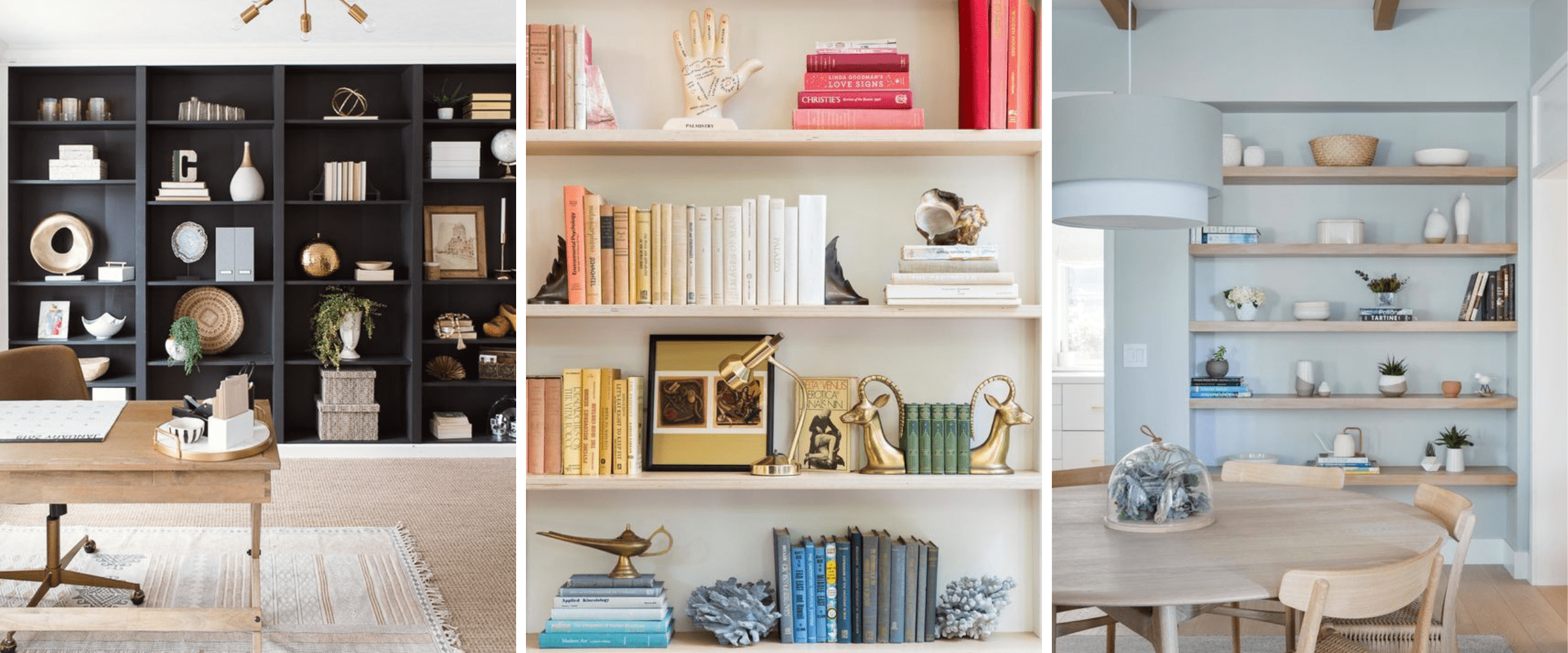 styling book shelves