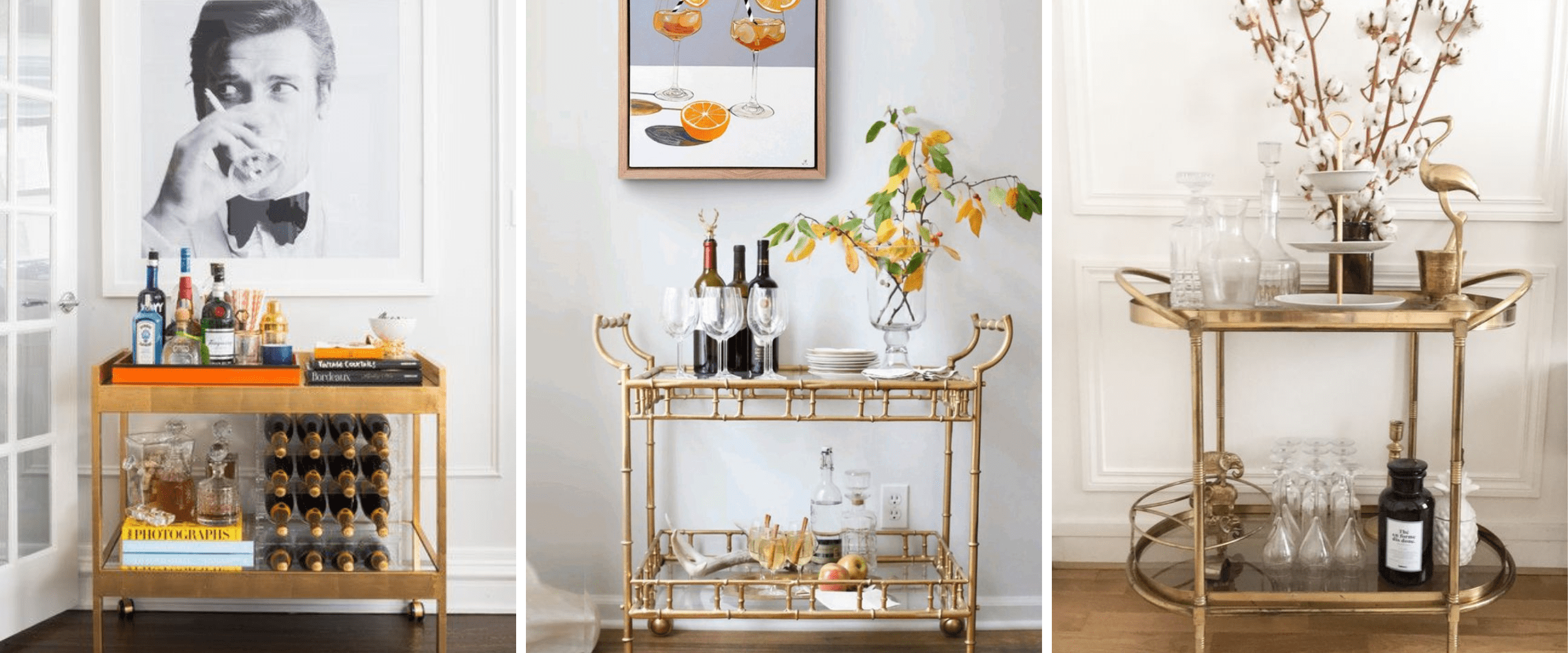 tips for styling a bar cart