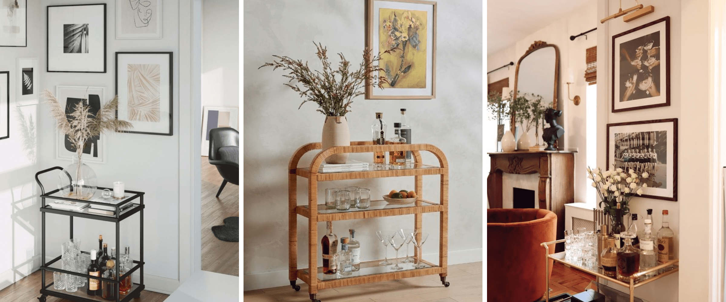 how to style a bar cart