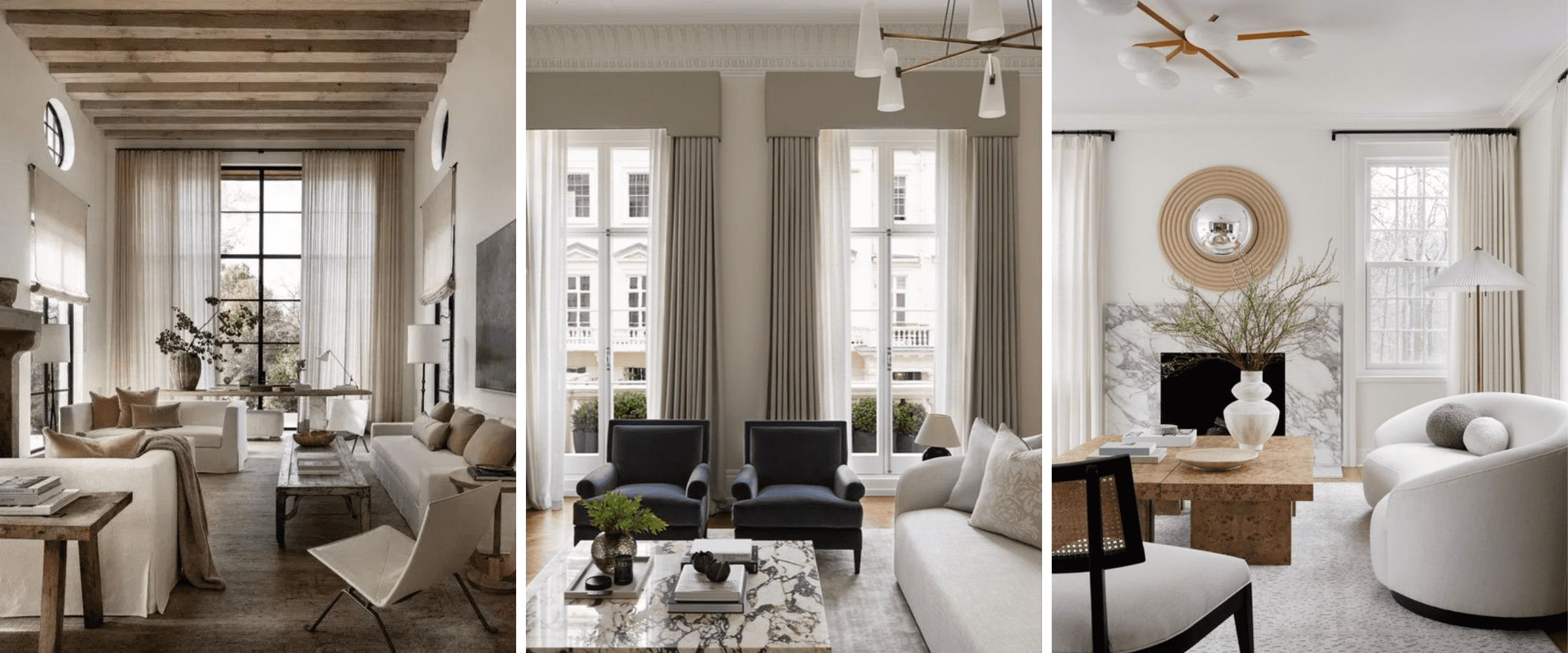 2024 living room design trend - quiet luxury